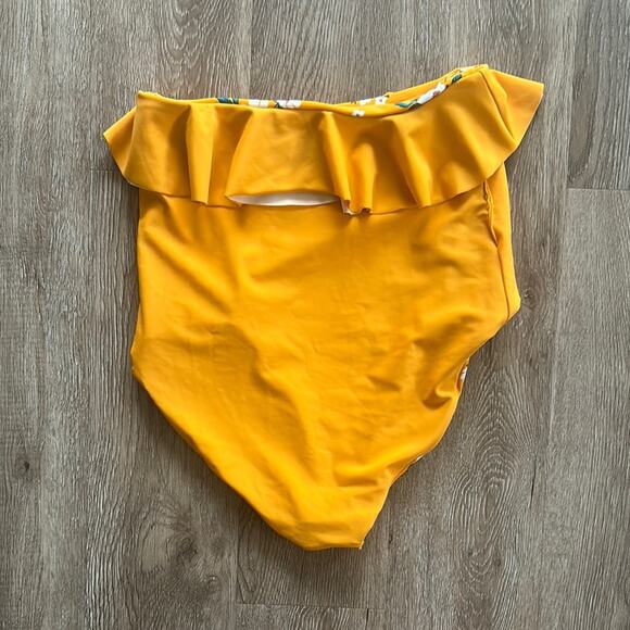 Coral Reef Cabana Reversible Bikini Bottom Mango Floral Size Medium - Picture 5 of 5